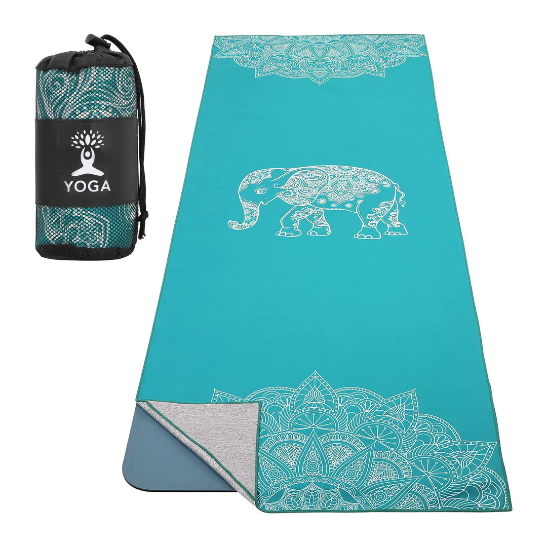 MoKo Yogamatten Handtuch, rutschfest Yoga Handtuch Auflage für Yogamatte Schweissabsorbierend Saugfä