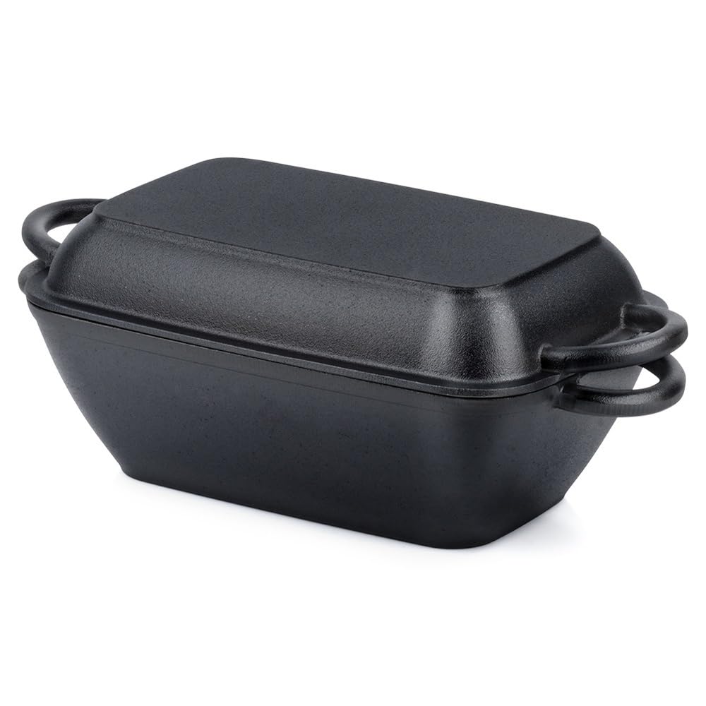 Bräter Brattopf Bratpfanne mit Deckel aus Gusseisen 2in1 CAST LINE 3,5 L / 1,5 L