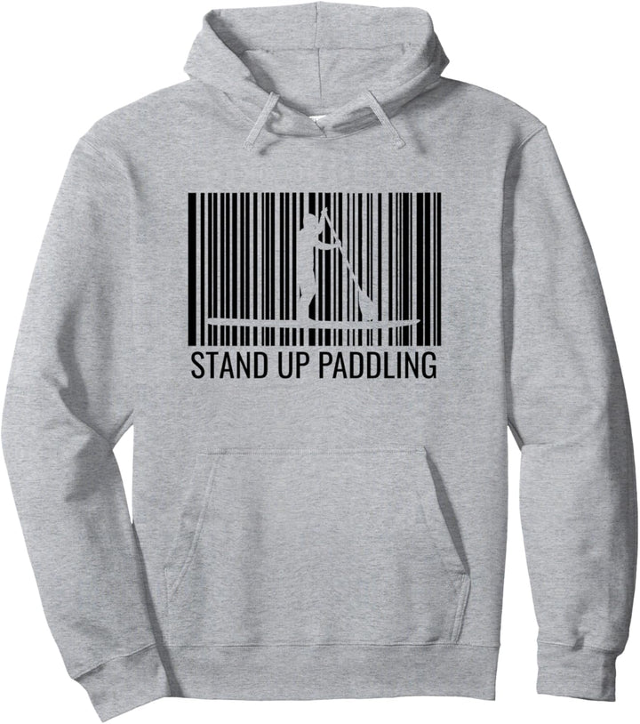 Stand Up Paddle Barcode SUP Paddling Surfen Männer Pullover Hoodie