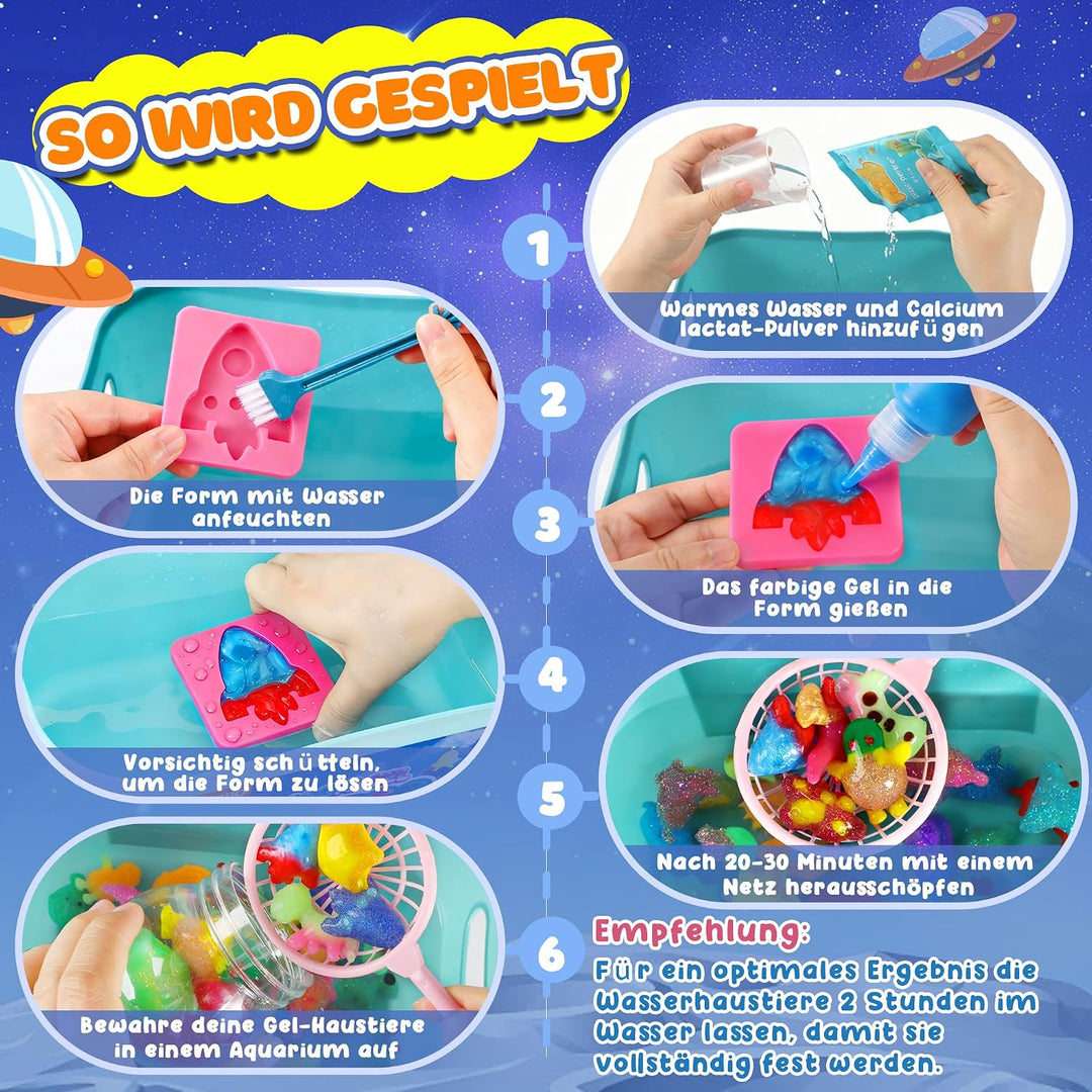 URMYWO Magic Water Gel Toy Kit, DIY 3D Magisches Wassergel-Spielzeug,kinder bastelset Set mit 36 Far