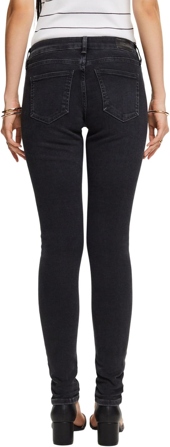 ESPRIT Damen Jeans 30W / 32L 910/Black Rinse, 30W / 32L 910/Black Rinse