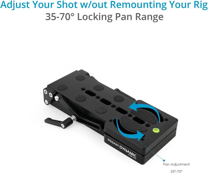 PROAIM Dynamic Wedge Tilt Levelling Camera Plate for Low & Dutch Cinematography/Photography | Pan Ad