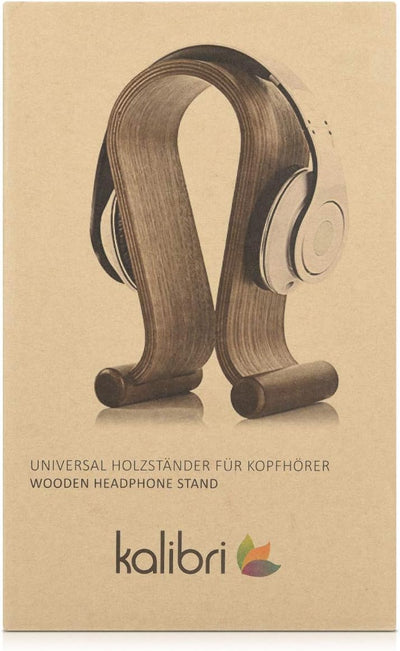 kalibri Kopfhörerhalter Kopfhörerständer Universal aus Holz - Kopfhörer Halter Headset Halterung - O