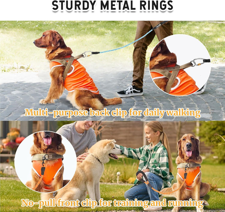 Hundegeschirr Mittelgrosse Hunde，Verstellbare Geschirr Hund, Anti-Zug Reflektierende Mittel Hundeges