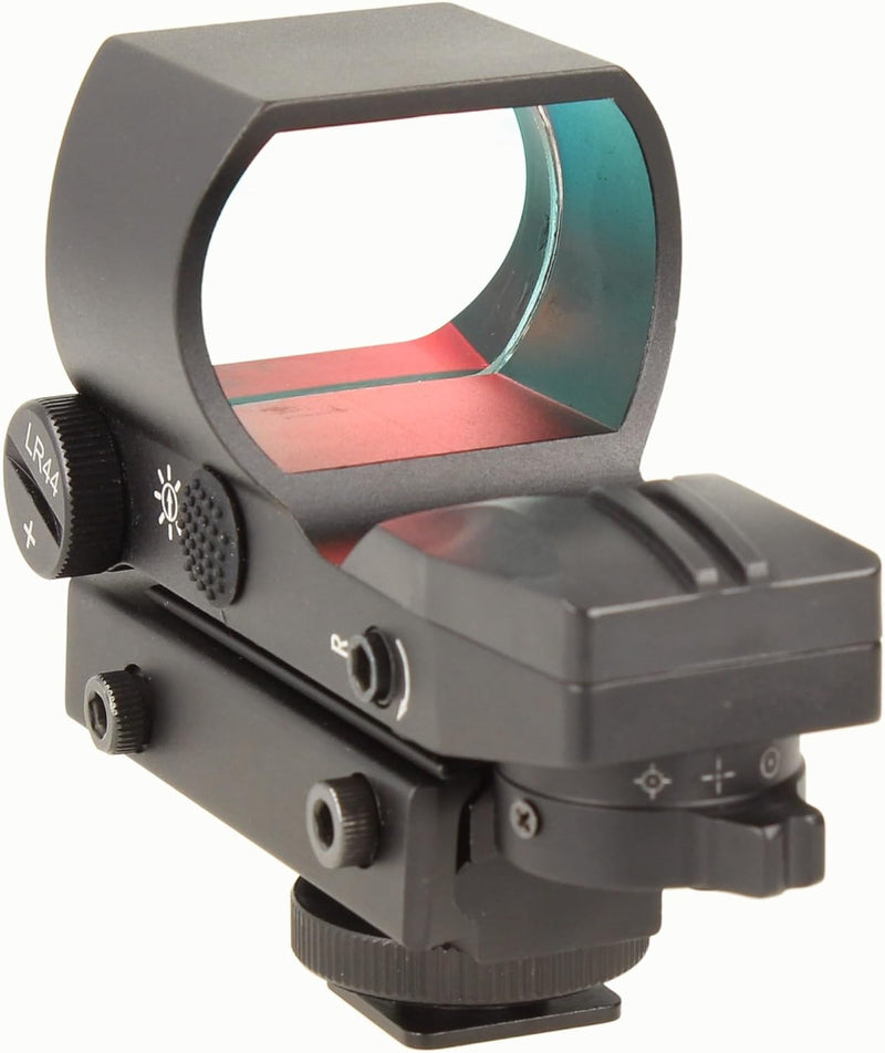 Minadax Red Dot Punkt Visier für grosse Kameras 40mm Sichtfeld + Hotshoe Adapter | für schnelle Ziel