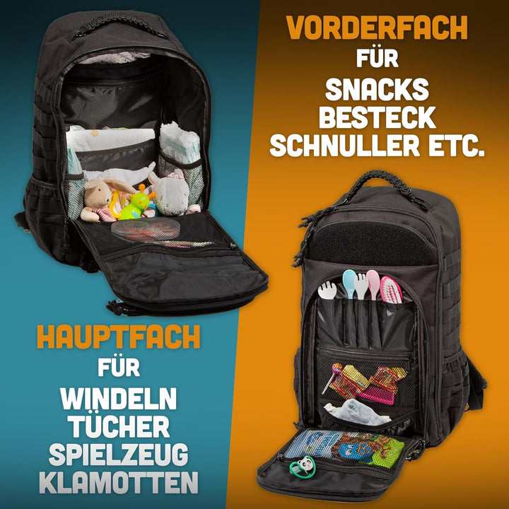 Daddynator | BIG Arnold Wickelrucksack für Männer mit Wickelunterlage, BIG ARNOLD