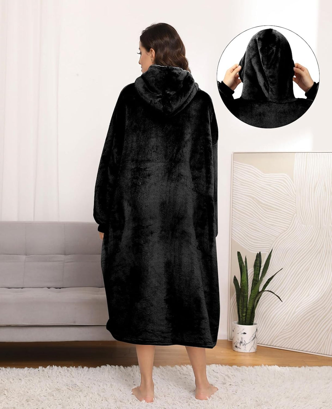 Sendowtek Übergrosse Hoodie Decke Damen Oversized, Sherpa Deckenpulli Weich Super Warme Komfortable