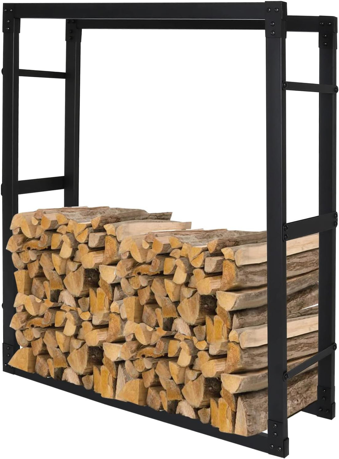 Fiqops Kaminholzregal Innen Kaminholzständer Wetterfest Brennholzregal für Holzscheite Stapelhilfe,