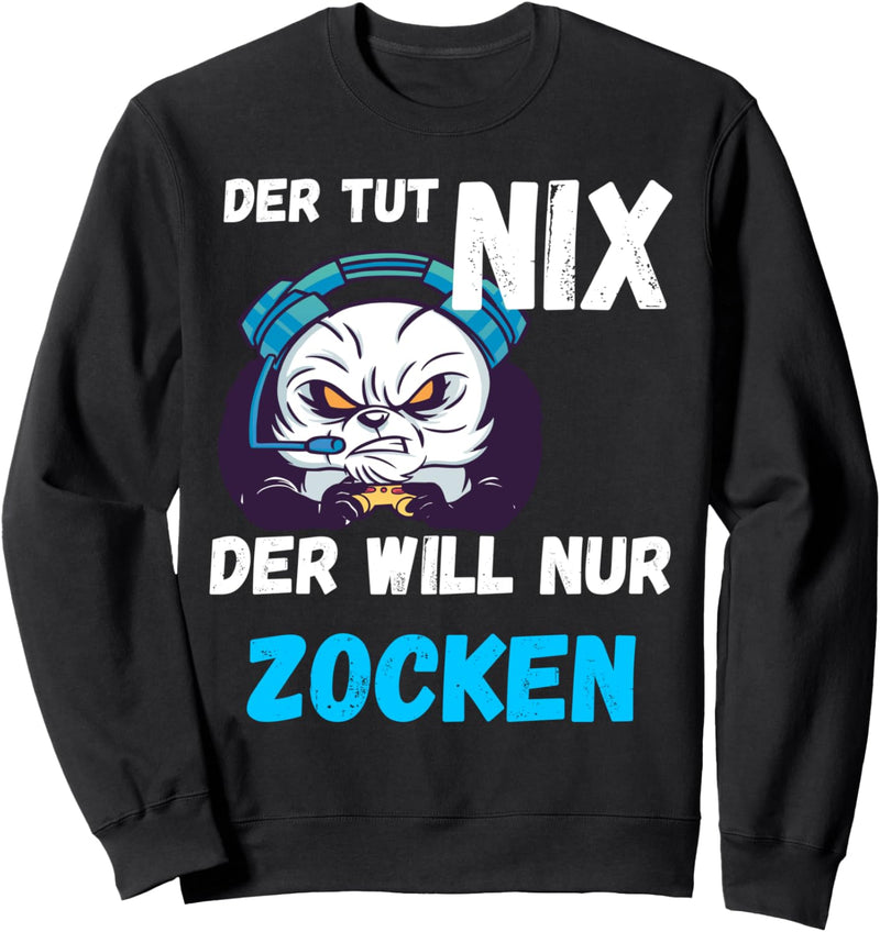 Zocker Panda Konsolen Gamer Gamen Computer Gaming Zocken Sweatshirt