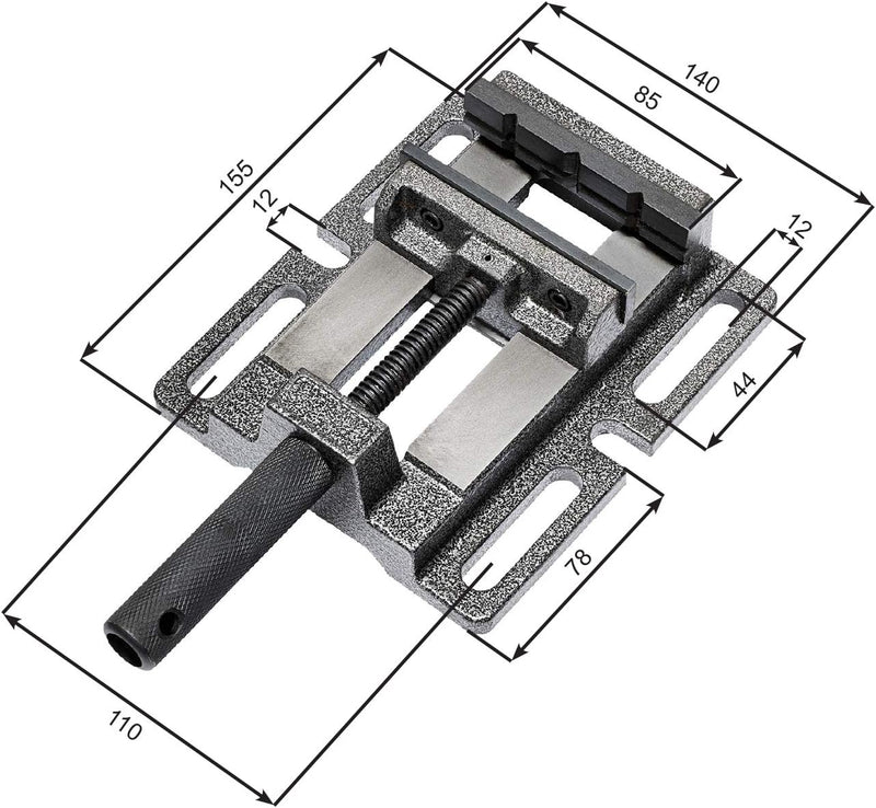 WABECO Maschinenschraubstock 85 mm Bohrmaschinenschraubstock Werkbank Schraubstock