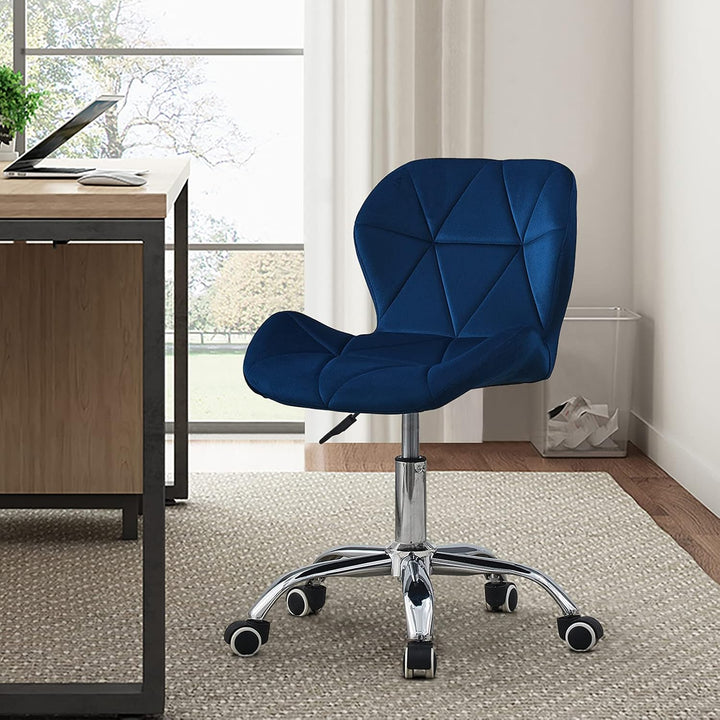 CLIPOP Schreibtischstuhl, Homeoffice Stuhl, Drehstuhl, Schminkstuhl mit Rollen, höhenverstellbar 10c