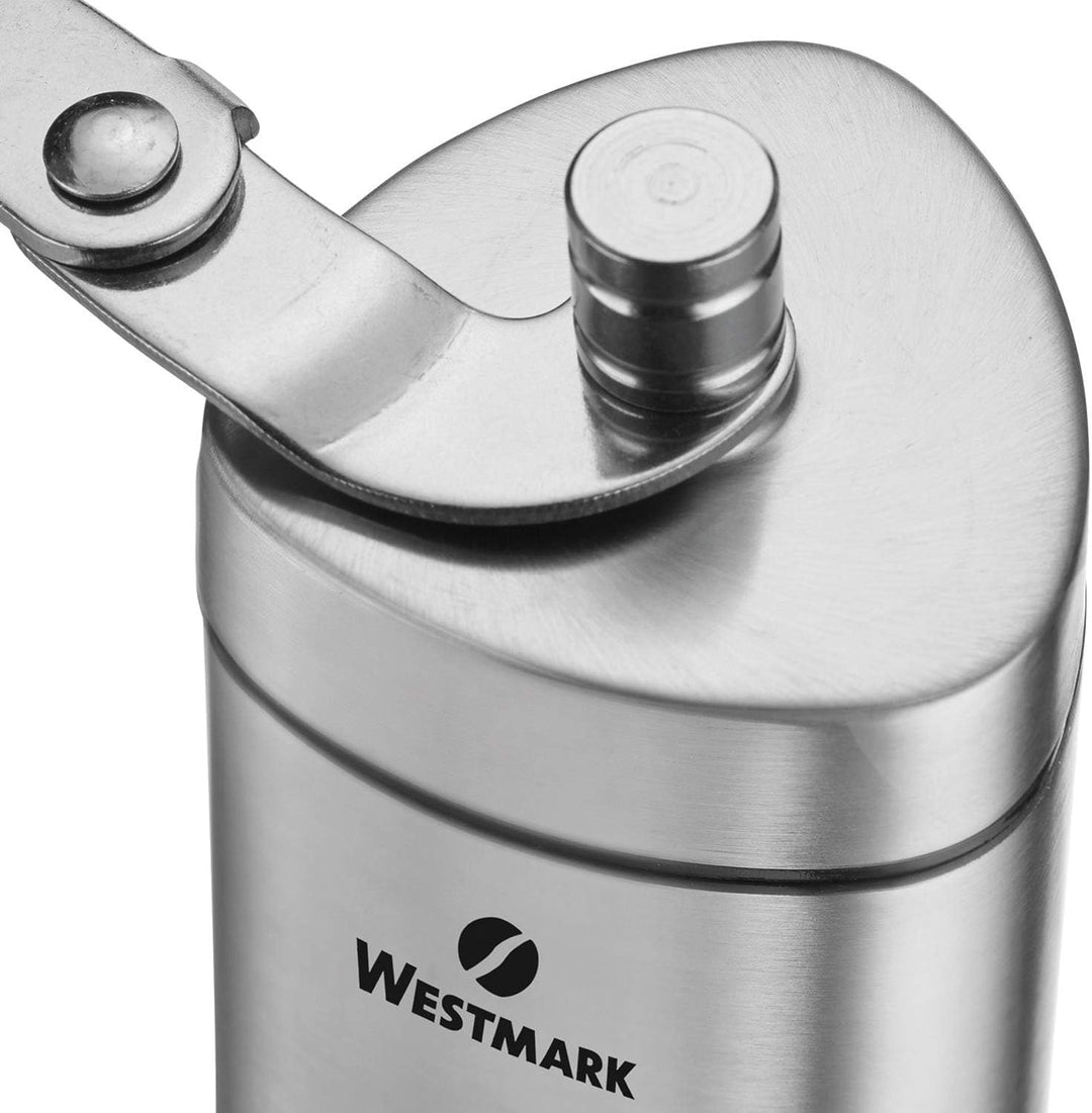 Westmark Hand-Kaffeemühle mit Keramikmahlwerk, Für bis zu 4 Tassen Kaffee, Mit Skala, Brasilia, Läng