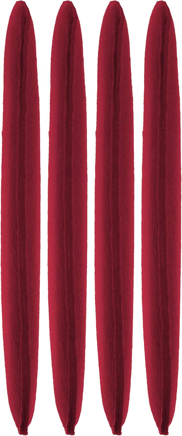 Sitzkissen Filz Eckig 4er Set 35x35x2 cm Stuhlkissen Sitzpolster Auflagen Bordeaux, 4 St&#xFC;ck (1e