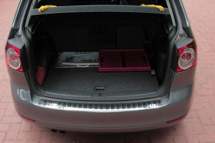 RECAMBO Ladekantenschutz Edelstahl kompatibel für VW Golf Plus 2008-2014, CROSSGOLF 2010-2014 - Hoch