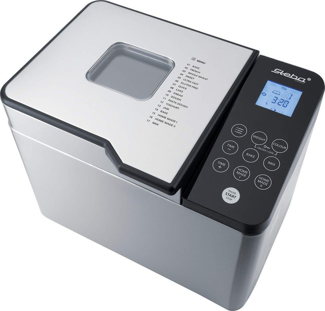Steba Brotbackautomat, 17 Automatikprogramme, u.a. für glutenfreies Brot, Brotgewicht (500, 750, 100