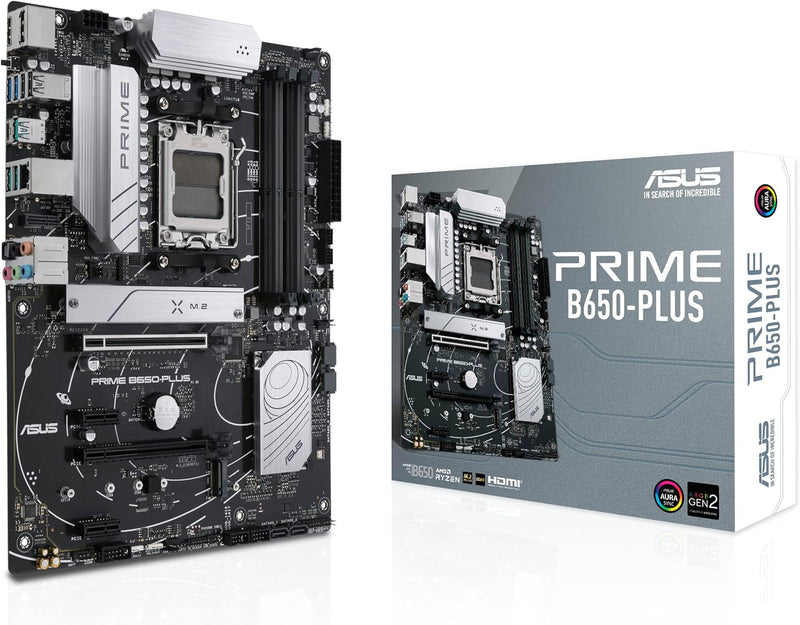 ASUS Prime B650-PLUS Gaming Mainboard Sockel AMD AM5 (Ryzen 7000, ATX, DDR5 Speicher, PCIe 5.0 M.2,