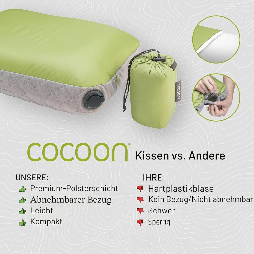 Cocoon Air-Core Pillow Hyperlight Grösse 28 cm x 38 cm black/dark blue
