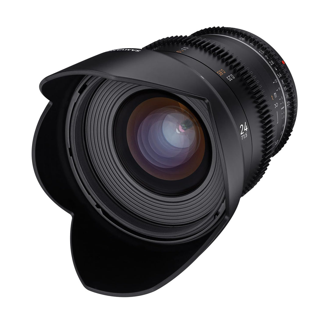 Samyang MF 24mm T1,5 VDSLR MK2 für Canon EF – lichtstarkes T1,5 Weitwinkel Cine-und Videoobjektiv fü