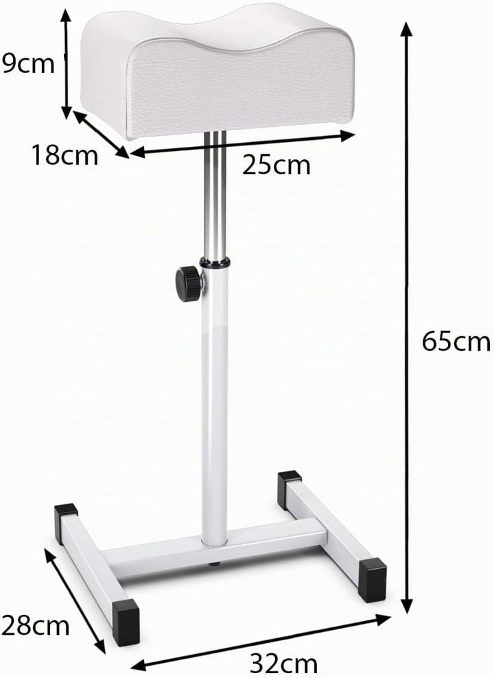 COSTWAY Pediküre Hocker, Beinauflage höhenverstell von 45cm-65cm, Fussstütze Fusshocker für Nagelpfl