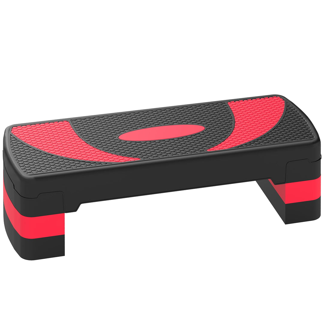HOMCOM Steppbrett höhenverstellbar Fitness Stepper mit Antirutschbelag 3 Stufen (10/15/20 cm) Rutsch