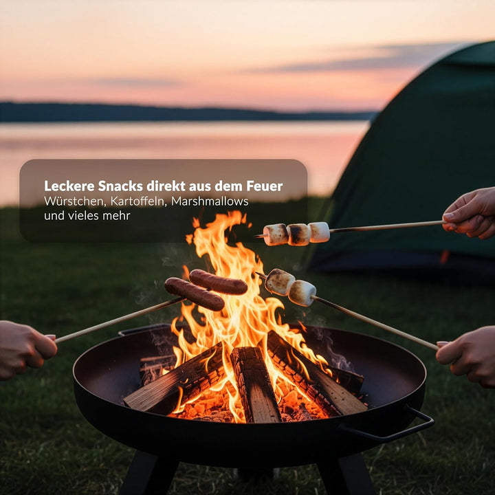 Lehmann LGAFP-6008 Feuerschalen für den Garten | Feuerstelle Lagerfeuer Stahl Ø 60 cm | Feuerkorb fü