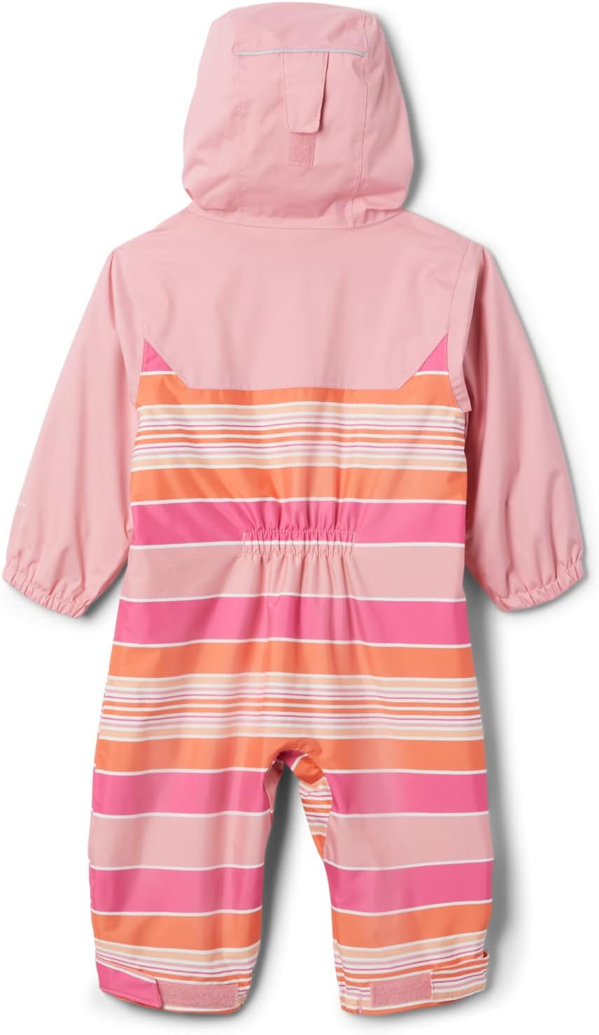 Columbia Unisex Regenanzug Baby, Critter Jitters II 0-3 Monate Wild Geranium Danby Stripe, Pink Orch