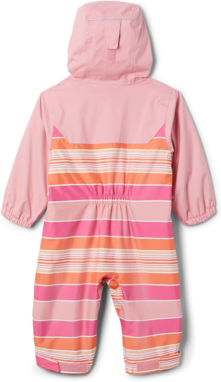 Columbia Unisex Regenanzug Baby, Critter Jitters II 0-3 Monate Wild Geranium Danby Stripe, Pink Orch