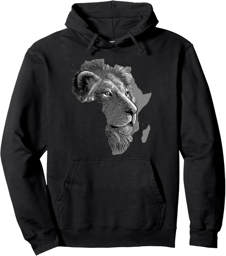 König von Afrika skizzieren Löwe Pullover Hoodie