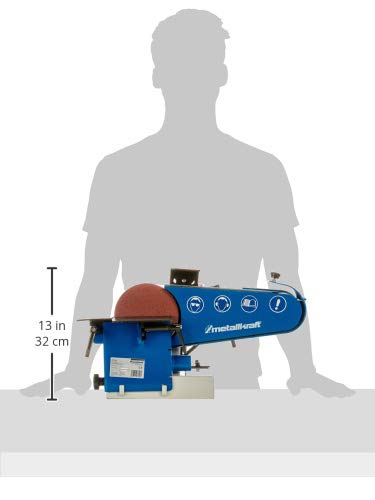 Metallkraft Band- und Tellerschleifer BTS 51 (mit Absaugstutzen, mit Schleifbänder, Motor 0,75 kW, 2