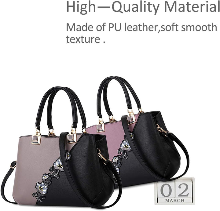 NICOLE & DORIS Handtaschen Damen modische Damenhandtaschen taschen Damen Umhängetaschen mit Blumenmu