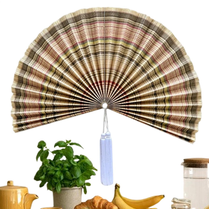 Generisch Wall Fan Decor - 100cm Foldable Hanging Ornament, Decorative Tassel Wall Fan, Elegant Room