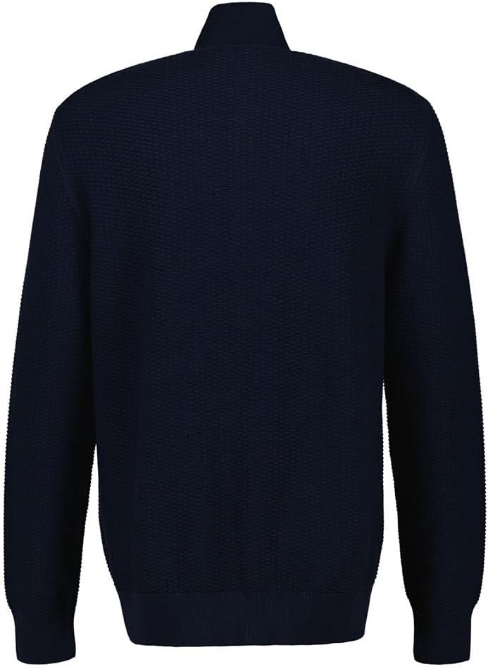 GANT Herren Cotton Pique Zip Cardigan Strickjacke S Evening Blue 1, S Evening Blue 1