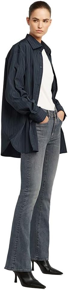 G-STAR Damen 3301 Flare Jeans 25W / 30L Blau (Antic Sand Blast D21290-d842-g803), 25W / 30L Blau (An