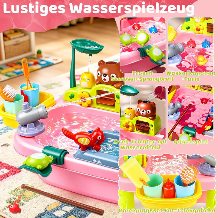 Kinder Spülbecken, Kinderwaschbecken mit Wasserkreislauf, Waschbecken Kinder mit Wasserfunktion, Was