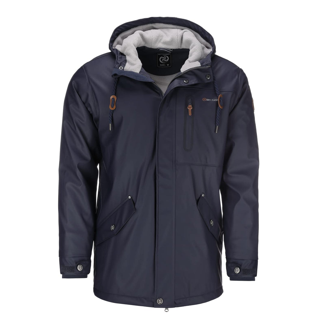 Dry Fashion Herren Regenjacke Bergen - Herrenjacke Regenmantel Männer Jacke Gefüttert Winddicht Wass