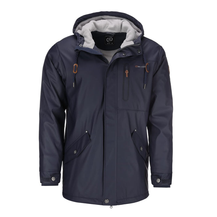 Dry Fashion Herren Regenjacke Bergen - Herrenjacke Regenmantel Männer Jacke Gefüttert Winddicht Wass