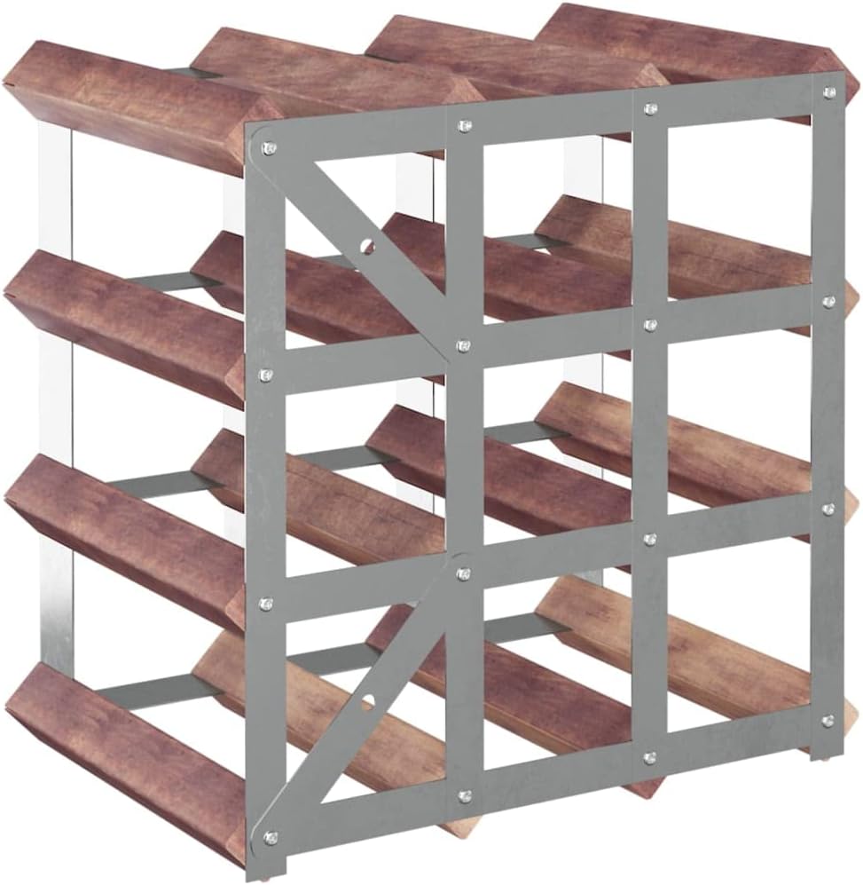 vidaXL Weinregal für 12 Flaschen Weinhalter Weinflaschenhalter Flaschenregal Weinständer Weinflasche