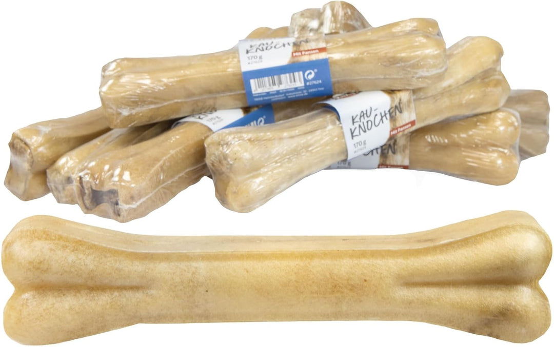 Schecker Kauknochen für den Hund - mit Reiner Pansen - Füllung - proteinreich - mit Rinderhaut 1,5 k