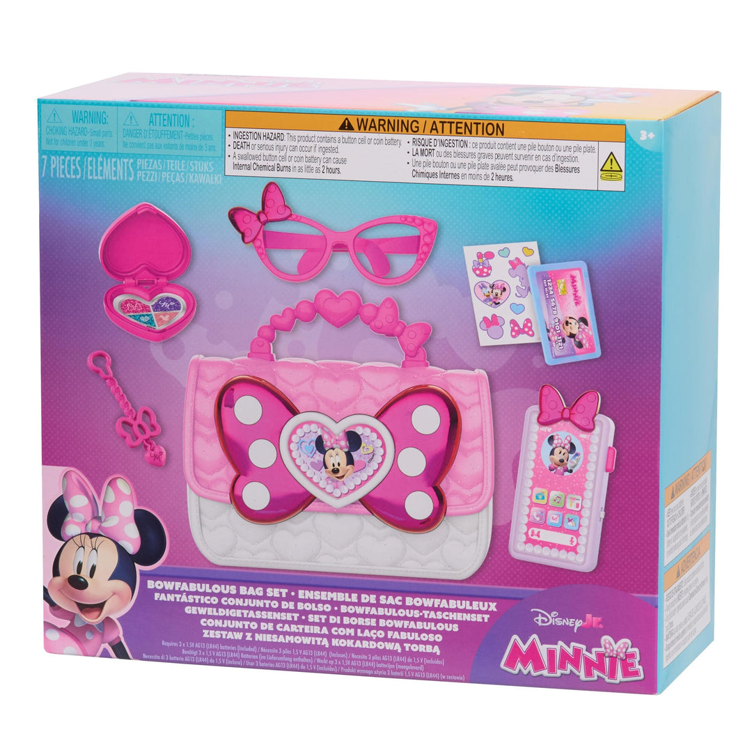 Disney Junior Minnie Mouse Bowfabulous Taschen-Set, 7-teilig, Licht- und Soundeffekte, zum Verkleide