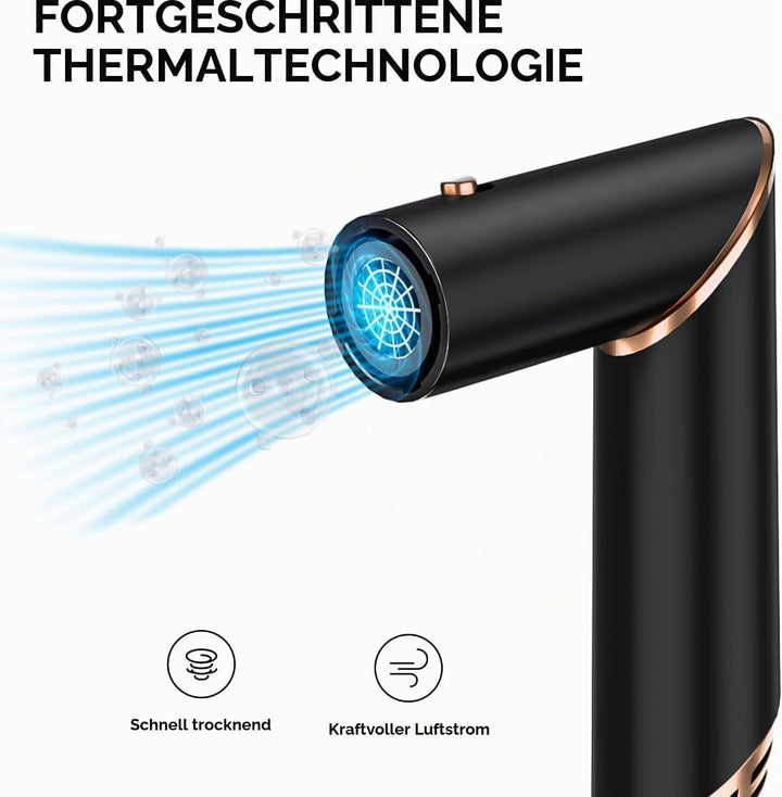 UKLISS Haarstyler 5 in 1, Warmluftbürste Set mit Rundbürstenföhn Airflow Lockenstab Automatisch Ther