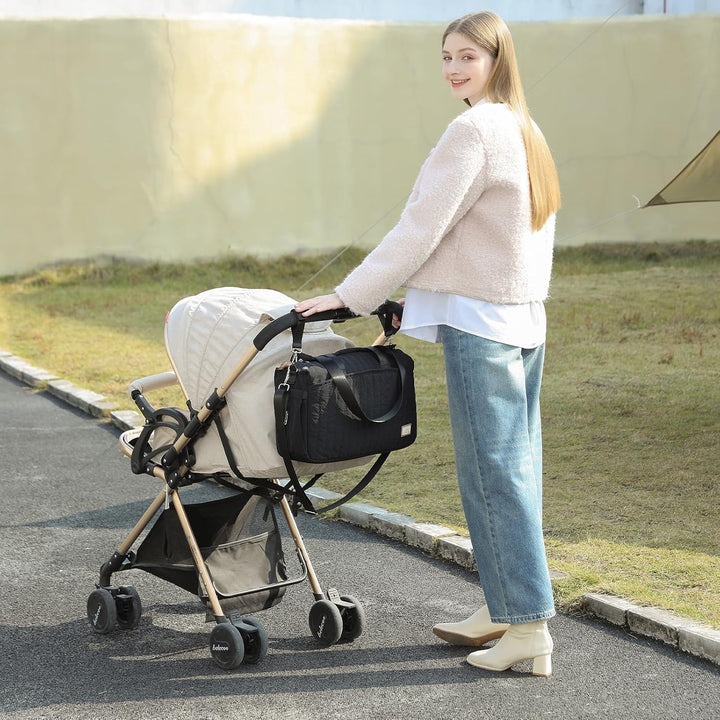 Miss Lulu Wickeltasche für Kinderwagen Wasserdichte Multifunktionale Babytasche mit Kinderwagenhaken