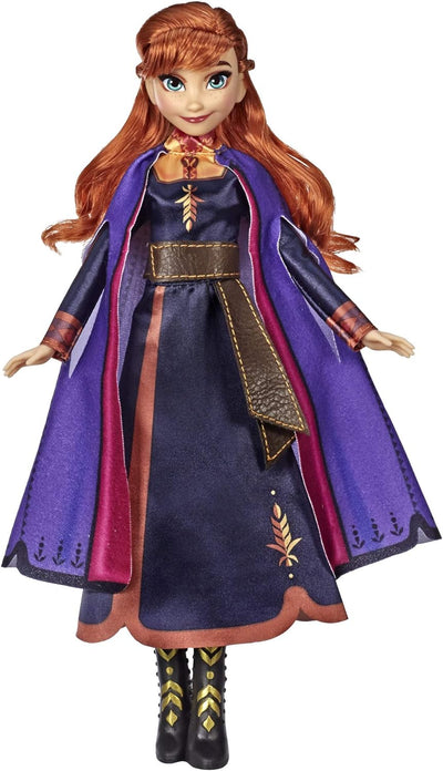 Hasbro Disney Frozen- Anna Cantante Elektronische Puppe mit Kleid, inspiriert von Film Frozen 2, meh