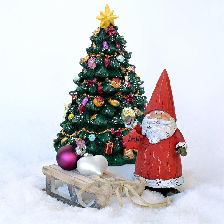 Spetebo Retro Spieluhr Oh Tannenbaum drehend - 16 cm - Deko Weihnachtsbaum zum Aufziehen mit Musik -