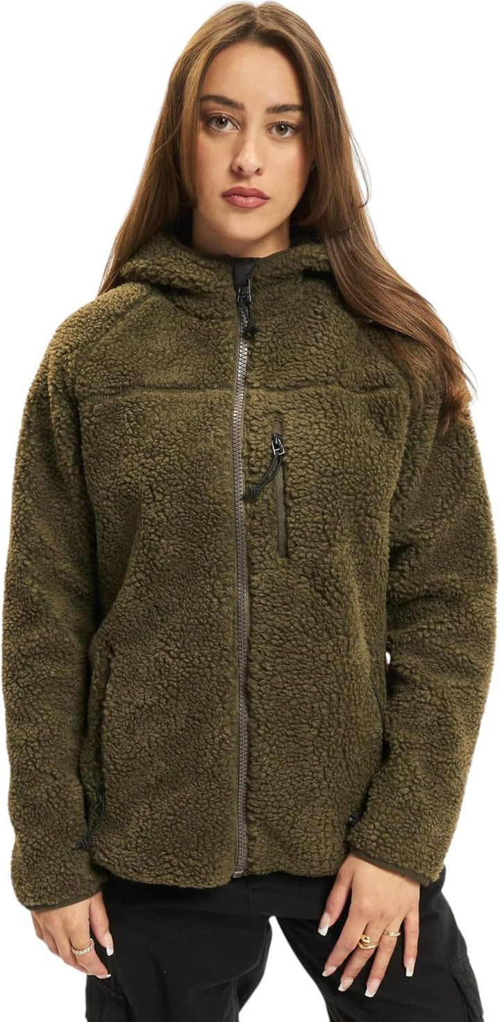 Brandit Women Teddyfleece Jacket Hooded, many colours, Grössen XS bis 5XL, Oliv
