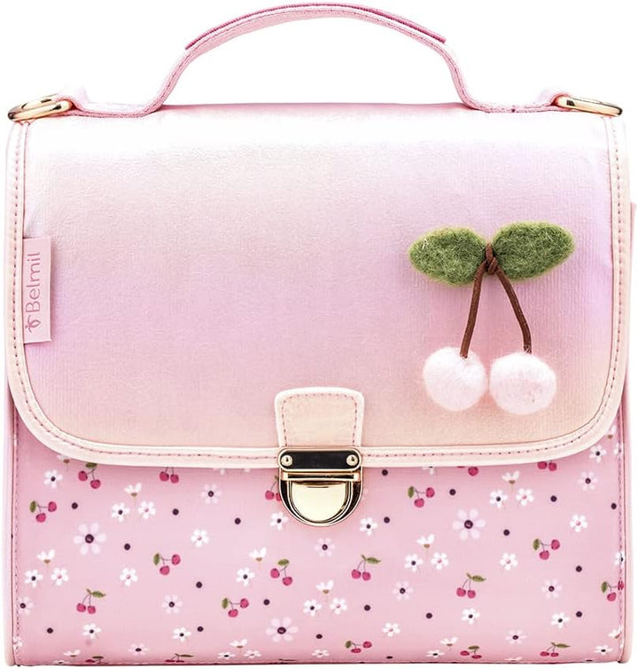 Belmil Premium Petite Kindergarten Schultertaschen Umhängetasche für Mädchen (305-51/P) Cherry Bloss