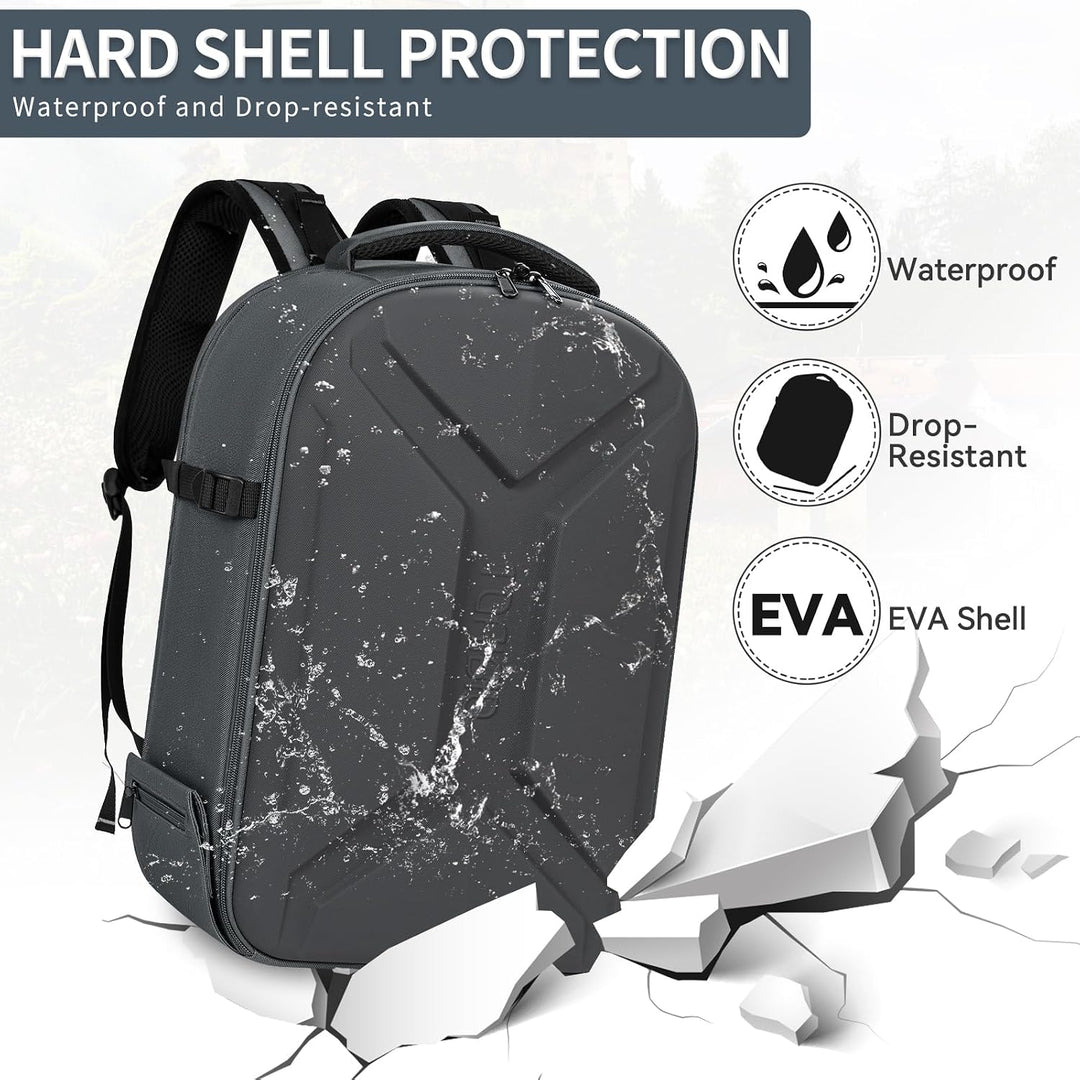 Hartschalen-Kamerarucksack, Fotografie-Kameratasche, wasserabweisend, stossfest, Kamerarucksack mit