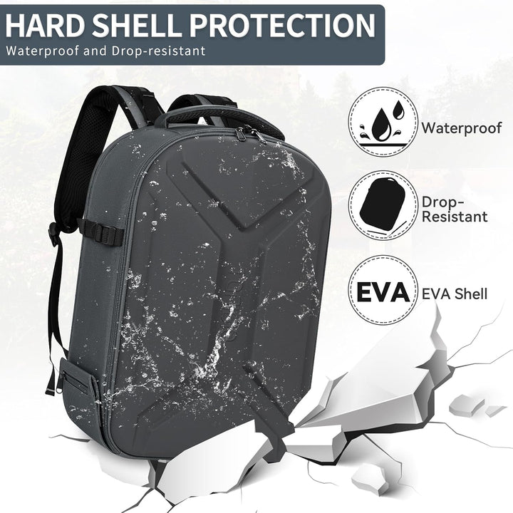 Hartschalen-Kamerarucksack, Fotografie-Kameratasche, wasserabweisend, stossfest, Kamerarucksack mit