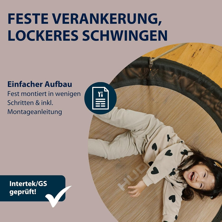 HUDORA Nestschaukel Lounge - Höhenverstellbare Nestschaukel mit 90/110cm Durchmesser für bis zu 150k
