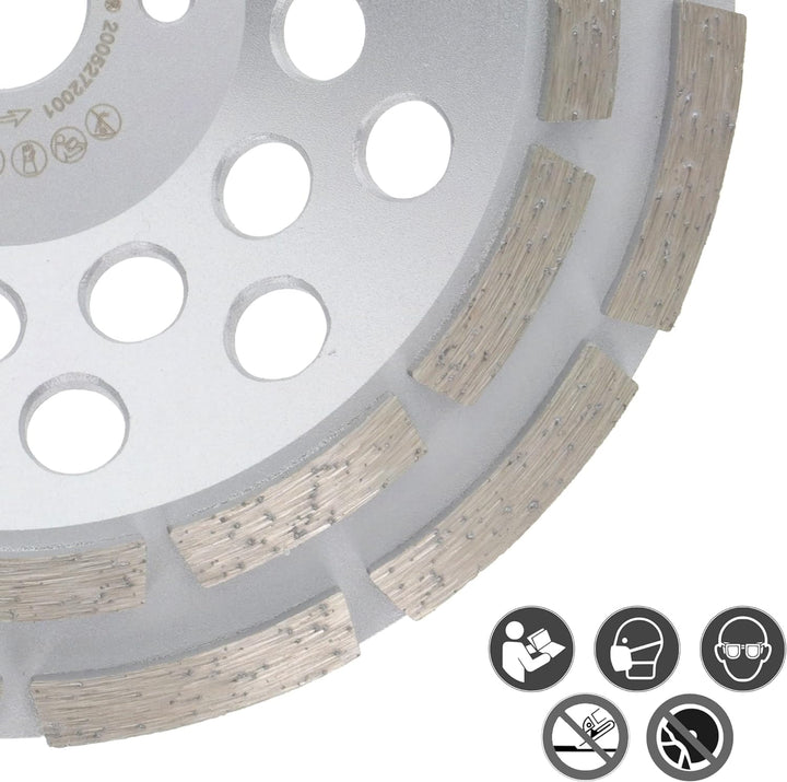 PRODIAMANT Diamant-Schleiftopf 180mm Beton universal 180 mm x 22,2 mm Schleifteller doppelreihig Bau