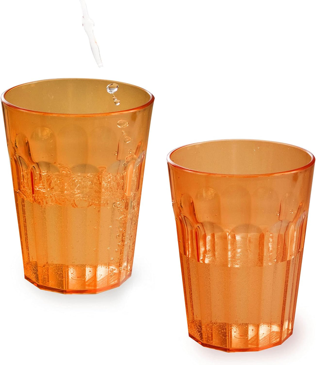Camping Geschirr Set aus Melamin und Glas Set für 4 Personen - 16 Teile - Campinggeschirr - gelb wei